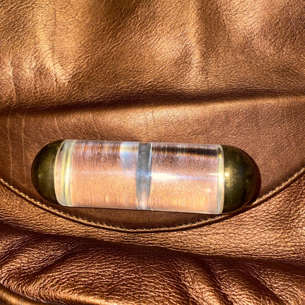 Vintage Italian Copper Leather Purse - Picture 12 of 13